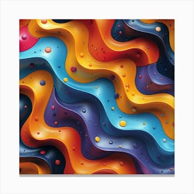 Abstract Wavy Pattern 4 Canvas Print