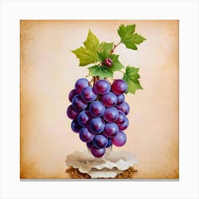 Grapes In A Vase Canvas Print