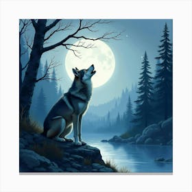 Howling Wolf 1 Canvas Print