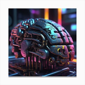 Futuristic Brain 20 Canvas Print