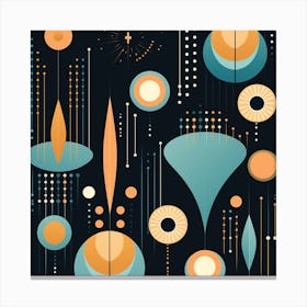 Retro Space Background Canvas Print