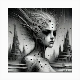 Futuristic Woman 2 Canvas Print