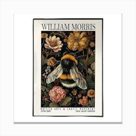 William Morris bee art print Canvas Print