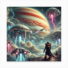 A Futuristic Depiction Of The Jovian Syndicate 1024x1024 Canvas Print