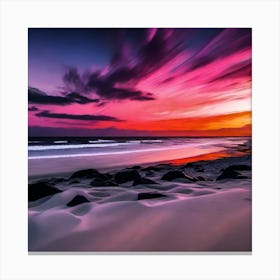 Sunset On The Beach 907 Canvas Print