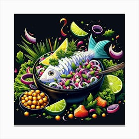 Fish In A Bowl Canvas Print