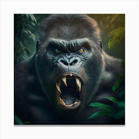 Gorilla In The Jungle 2 Canvas Print