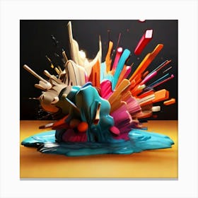 Splash Of Color 1 Canvas Print