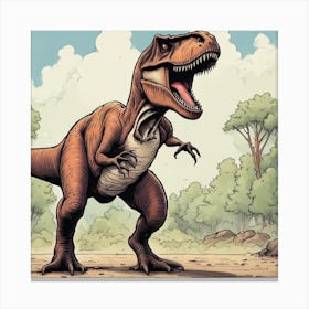 T-Rex Dinosaur Canvas Print