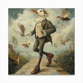 'Ducks In Flight' 1 Canvas Print