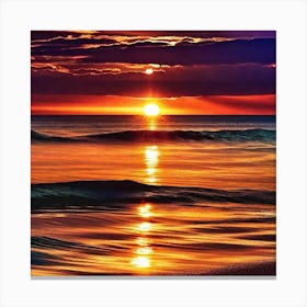 Sunset On The Beach 536 Canvas Print