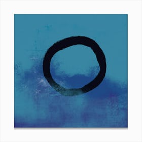 Dark ring on blue background Canvas Print