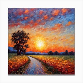 Sunset Road Canvas Print