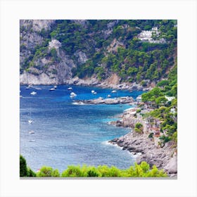 Capri Water Sea Mediterranean Italy Italia Italian photo photography art travel Canvas Print