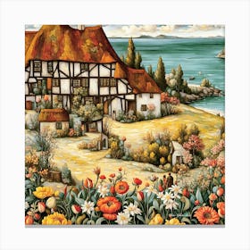 German Village House, by Peter Ghetu 2024 Canvas Print