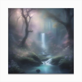 Waterfall In The Forest 2 Canvas Print