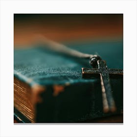 Cross On A Book 2 Canvas Print