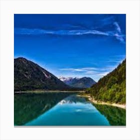 Lake In The Mountains Canvas Print