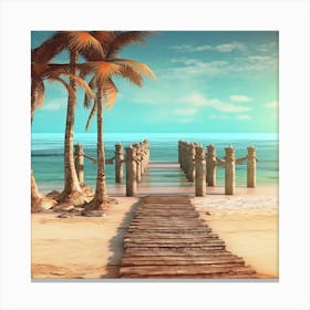 Pier Stock Videos & Royalty-Free Footage Canvas Print