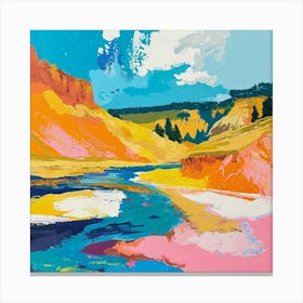 Colourful Abstract Yellowstone National Park 6 Canvas Print