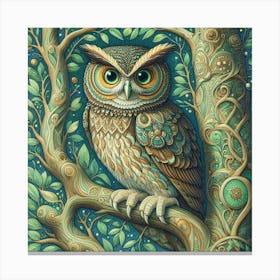 Owl In The Tree 1 Canvas Print