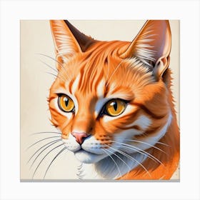 Orange Tabby Cat Portrait Canvas Print