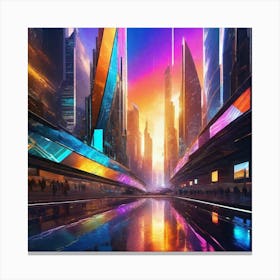 Futuristic City 95 Canvas Print