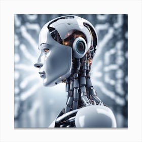 Portrait Of A Robot 9 Canvas Print