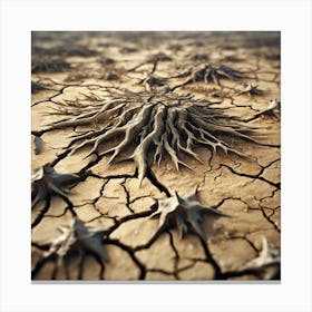 Fungus On A Dry Desert Canvas Print