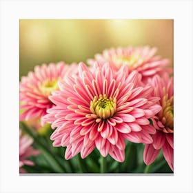 Pink Chrysanthemums Stampe su tela