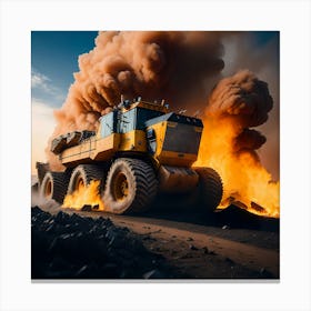 Buldozer Fire (5) Canvas Print