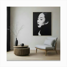 Portrait Of Asian Woman Canvas Print