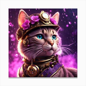 Steampunk Cat Canvas Print