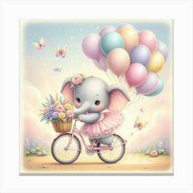 Elephant With Balloons Toile