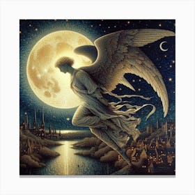 Angel Of The Moon Canvas Print