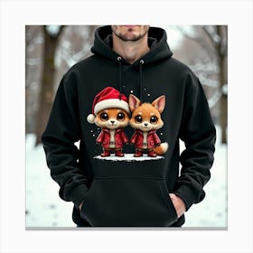 Christmas Foxes 2 Canvas Print