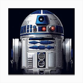R2-D2 Star Wars Dot Art Print Canvas Print