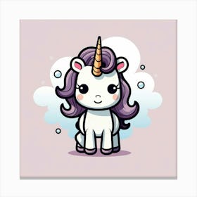 Cute Unicorn 489 Canvas Print