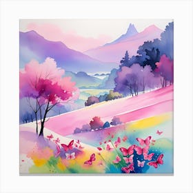 Landscape Watercolor Painting 1 Canvas Print