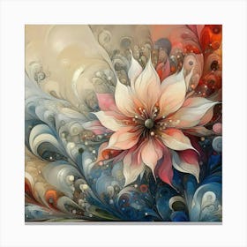 Abstract Flower Painting 21 Canvas Print