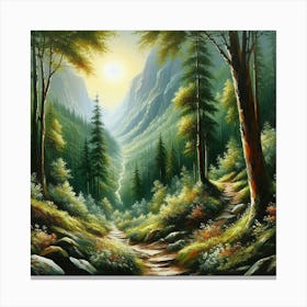 Path In The Woods Canvas Print