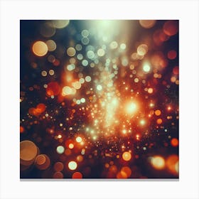 Abstract Christmas Lights Bokeh Canvas Print