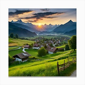 Tour Tourism Europa Field Small Town Community Village Agriculture Idylli Traditional Tranq (2) Canvas Print