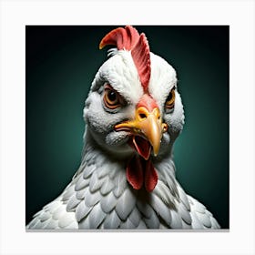 Portrait Of A Chicken 3 Canvas Print