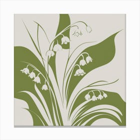 Elegant Simplicity Lily Of The Valley In Matisse Style 8 Canvas Print