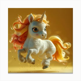 Unicorn 3d 3 Canvas Print