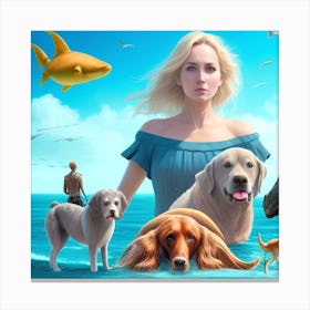 Sea Of Dogs Canvas Print