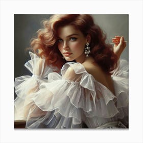 Woman With Red Hair Canvas Print