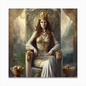 The Empress Tarot Art Print 2 Canvas Print