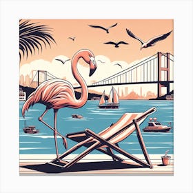 Flamingo at Bosphoros Canvas Print